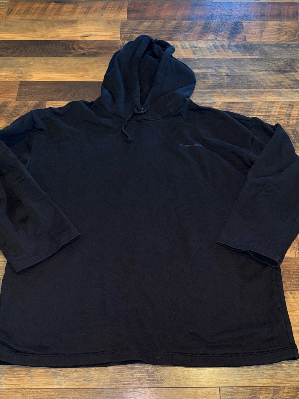 Outdoor Voices Black Hooded Pullover Sweatshirt